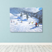 Skifahren Kitzbhuel 2014 Leinwanddruck (Insitu (Holzboden))