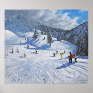Skifahren Kitzbhuel 2014 Poster