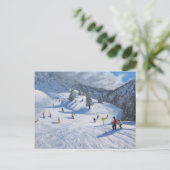 Skifahren Kitzbhuel 2014 Postkarte (Stehend Vorderseite)