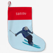 Skifahren Kleiner Weihnachtsstrumpf (Vorderseite)