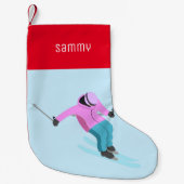 Skifahren Kleiner Weihnachtsstrumpf (Vorderseite)