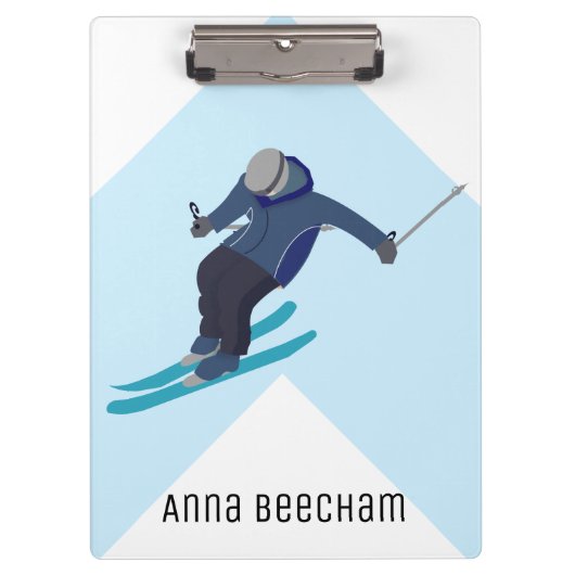 Skifahren Klemmbrett (Vorderseite)