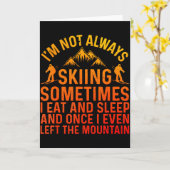 Skifahren Kunst Für Männer Frauen Kinder Winter Sk Karte (Gelbe Blume)