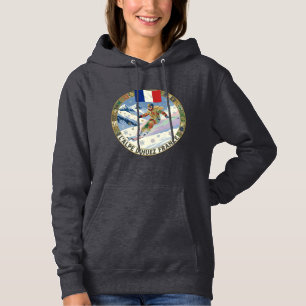 Skifahren L'Alpe D'Huez, Frankreich, Skifahrerin Hoodie
