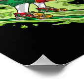 Skifahren Leprechaun - Irische Wintersportarten - Poster (Ecke)
