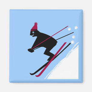 Skifahren lernen magnet