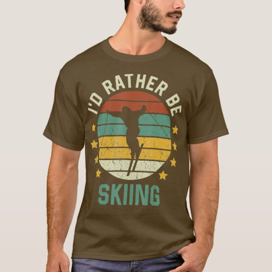 Skifahren Lover I statt Skifahren T-Shirt (Vorderseite)