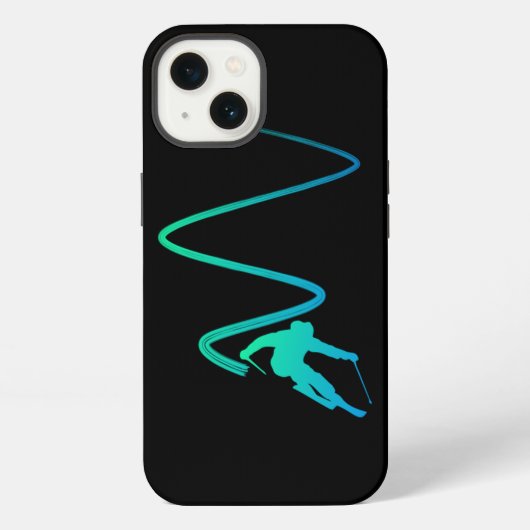 Skifahren Lover iPhone Hülle (Rückseite)