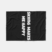 Skifahren macht mich glücklich beim Design für Män Fleecedecke (Vorderseite (Horizontal))