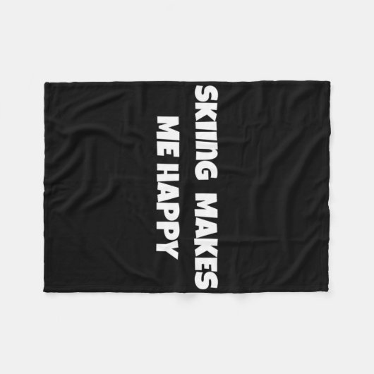 Skifahren macht mich glücklich beim Design für Män Fleecedecke (Vorderseite (Horizontal))