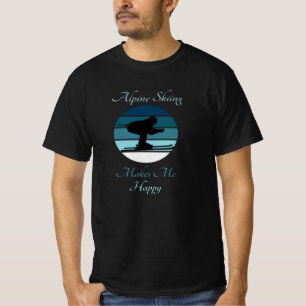Skifahren macht mich glücklich - Sport T-Shirt