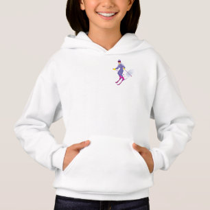Skifahren Mädchen Hoodie