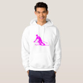 Skifahren - Magenta Hoodie (Vorne ganz)