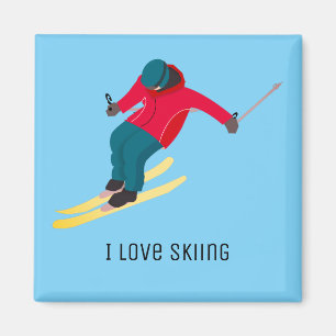 Skifahren Magnet