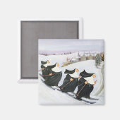 Skifahren Magnet (Vorderseite/Rückseite)