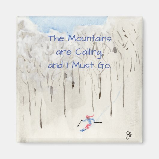 Skifahren Magnet (Vorne)