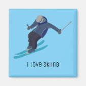 Skifahren Magnet (Vorne)