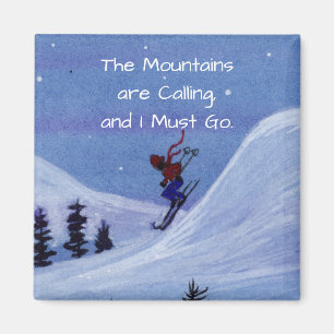 Skifahren Magnet