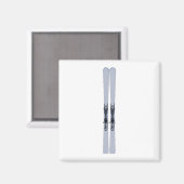 Skifahren Magnet (Vorderseite/Rückseite)