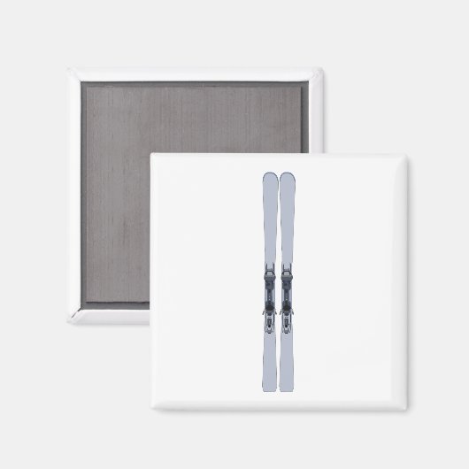 Skifahren Magnet (Vorderseite/Rückseite)