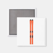 Skifahren Magnet (Vorderseite/Rückseite)