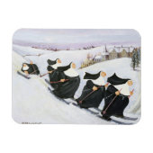 Skifahren Magnet (Horizontal)