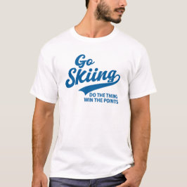 Skifahren – Minimalistisches Wintersport-Typografi T-Shirt