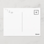 Skifahren mit dem Weihnachtsmann Postkarte (Rückseite)