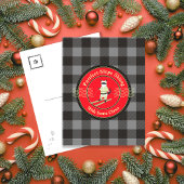 Skifahren mit dem Weihnachtsmann Postkarte