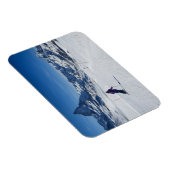 Skifahren mit Matterhorn in Zermatt, Schweiz Magnet (Rechte Seite)