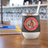 Skifahren mit Santa Claws Wasserflasche