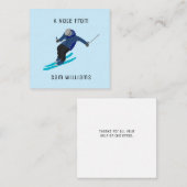 Skifahren Mitteilungskarte (Vorne/Hinten)