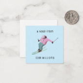 Skifahren Mitteilungskarte (Vorderseite/Rückseite Beispiel)