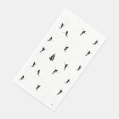 Skifahren Modernes Thema Schwarz-Weiß-Skifahrer Serviette (Ecke)