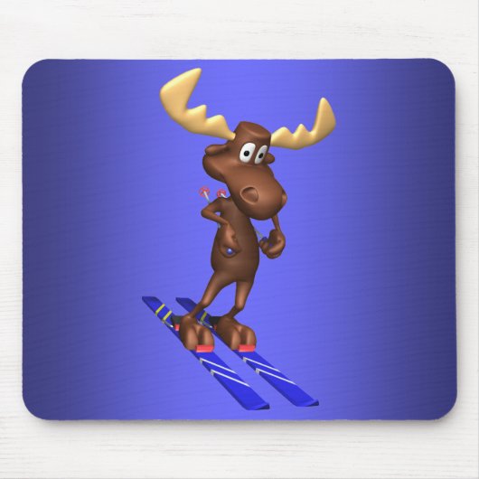 Skifahren Moosepad Mousepad (Vorne)