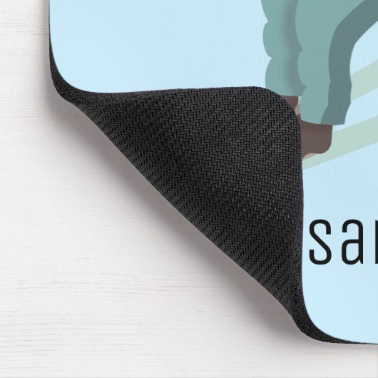 Skifahren Mousepad (Ecke)