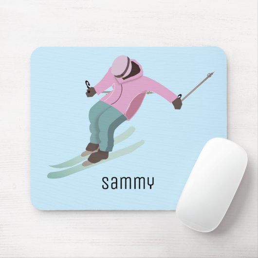 Skifahren Mousepad (Mit Mouse)