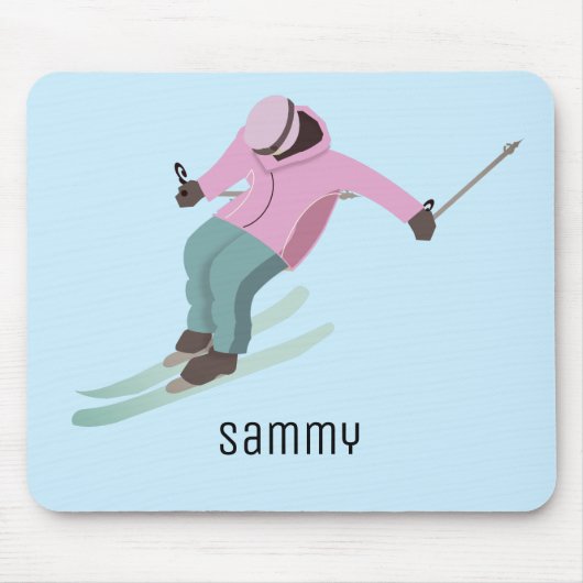 Skifahren Mousepad (Vorne)