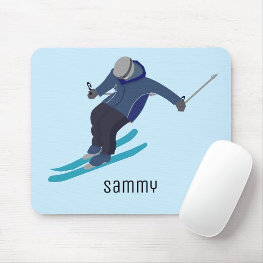 Skifahren Mousepad (Mit Mouse)