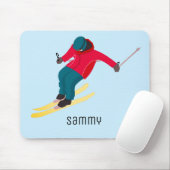 Skifahren Mousepad (Mit Mouse)