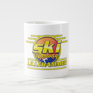 Skifahren Norwegen Lillehammer 80er-Vibe Jumbo-Tasse