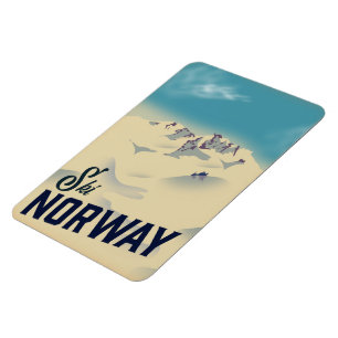 Skifahren Norwegen Magnet