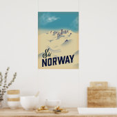 Skifahren Norwegen Poster (Küche)
