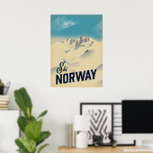 Skifahren Norwegen Poster (Heimbüro)