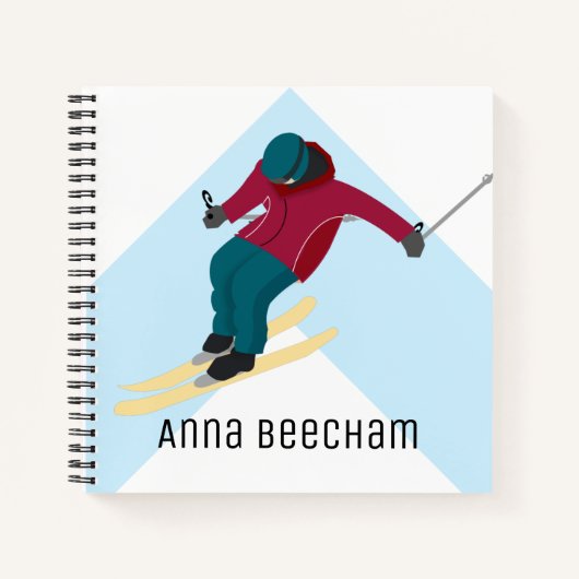 Skifahren Notizblock (Vorderseite)