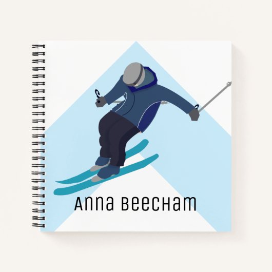 Skifahren Notizblock (Vorderseite)