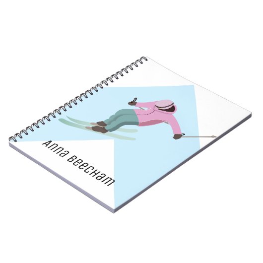 Skifahren Notizblock (Linke Seite)