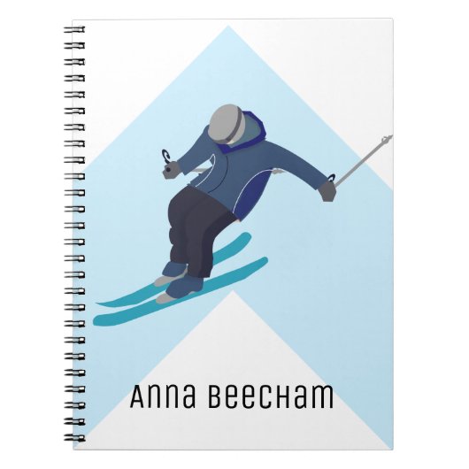 Skifahren Notizblock (Vorderseite)