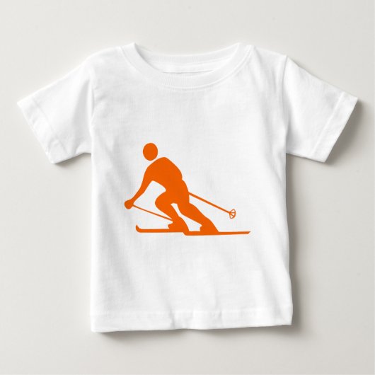 Skifahren - Orange Baby T-shirt (Vorderseite)