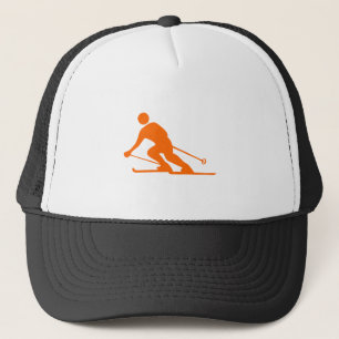 Skifahren - Orange Truckerkappe